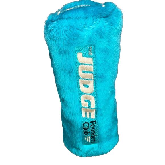 Vtg Headcover Golf Club Cover Founders Club The JUDGE 5 Wood Barrel TEAL - Picture 1 of 3